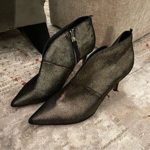 Boden Sparkly Leather Holiday Booties